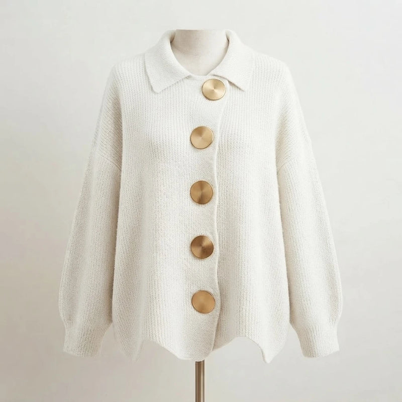 Women's Oversized Knit Button Cardigan
