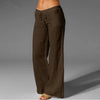 Women's High Waisted Linen Blend Wide Leg Pants